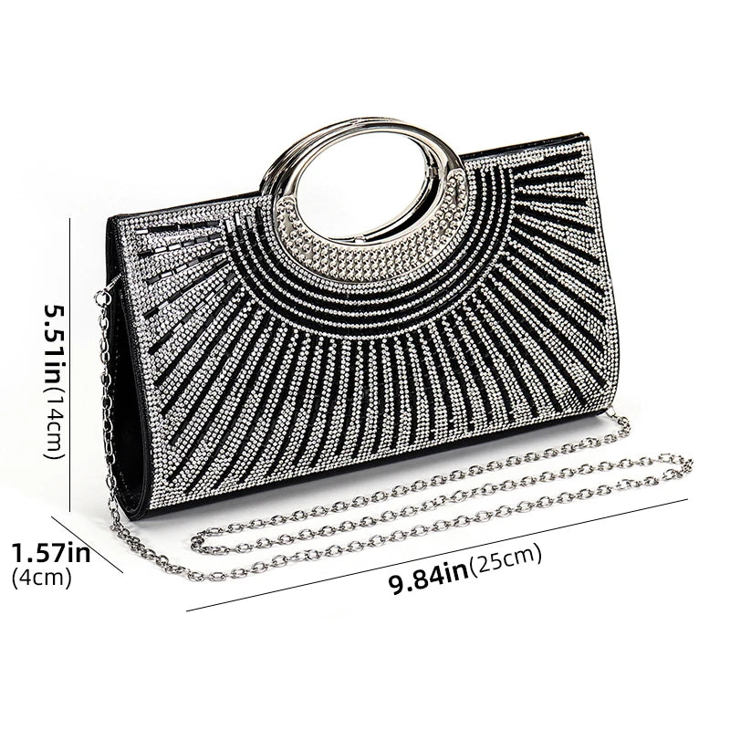 Elegant Sparkling Rhinestone Sequin Women&