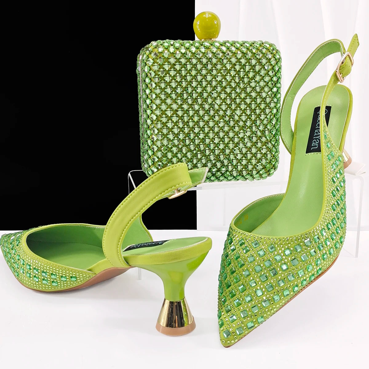 doershow Charming Shoes And Bag Matching Set With silver Hot Selling Women Italian Shoes And Bag Set For Party Wedding! SQ1-1