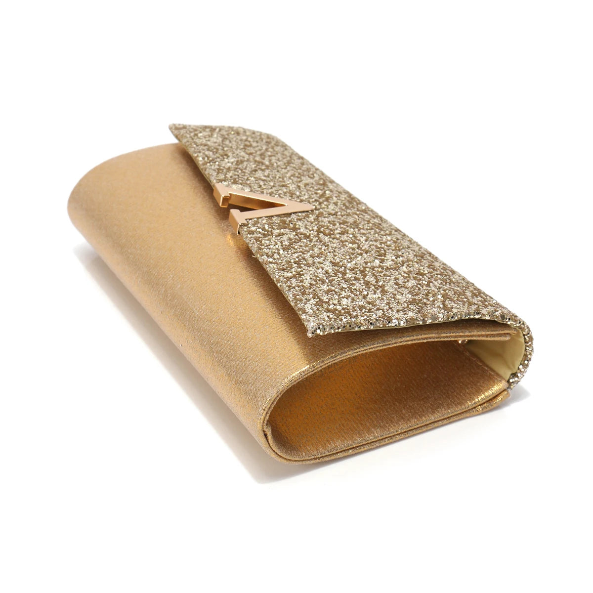V Design Metal Chain Glamorous Design Evening Bags Envelope Shaped Sequins Handbags For Prom Dinner Wedding Banquet Purse