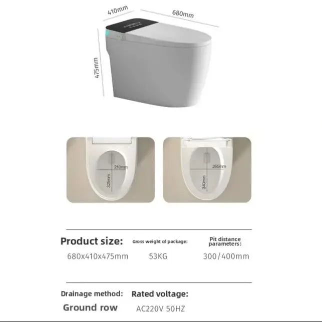 Intelligent Toilet, Wireless Remote Control, Floor Vent Intelligent Toilet, Intelligent Toilet with Cistern, Domestic Commercial