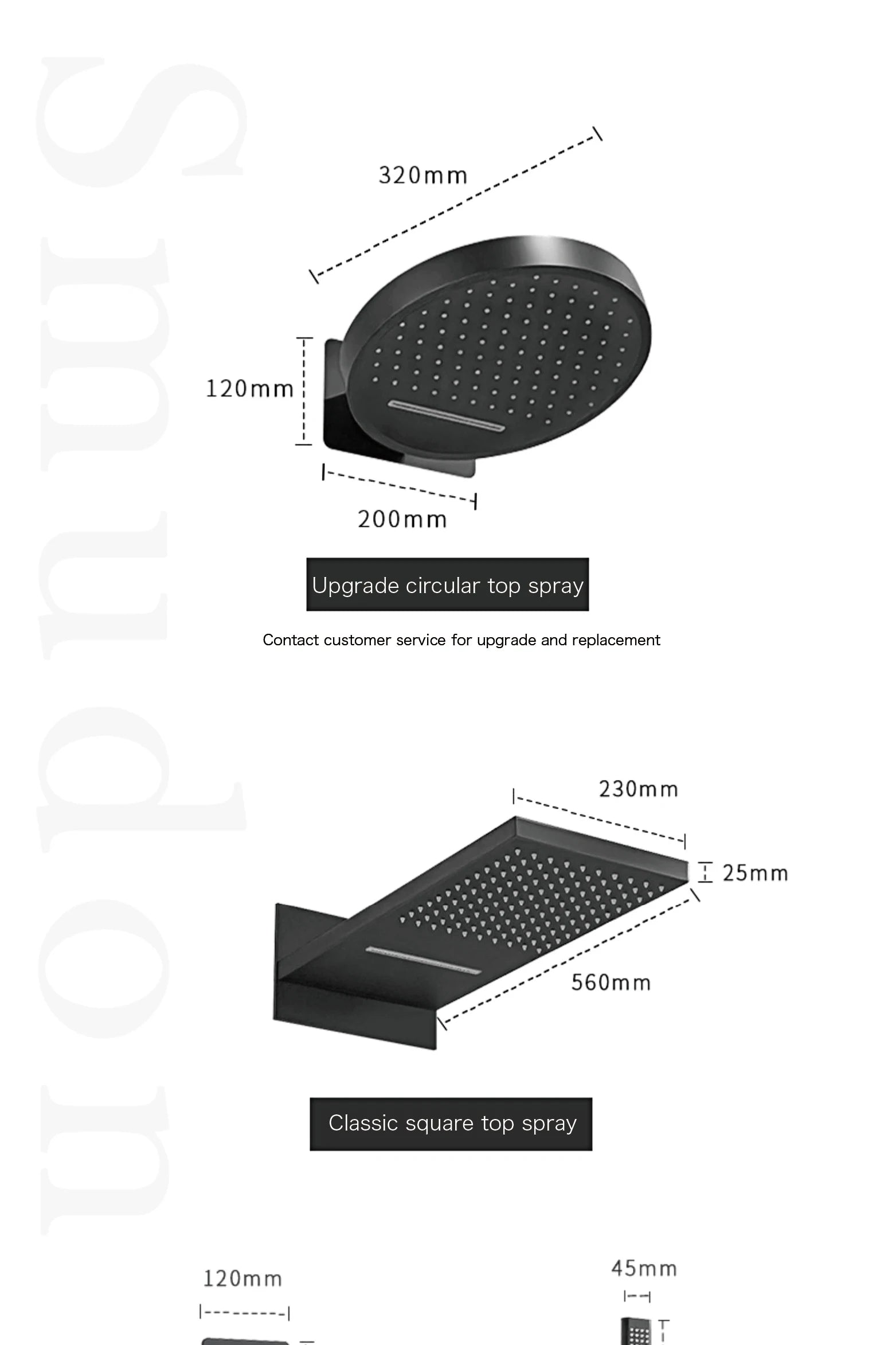 Luxury black shower system with wall mounted design LED digital display for dual control of hot & cold Simple bathroom Tap
