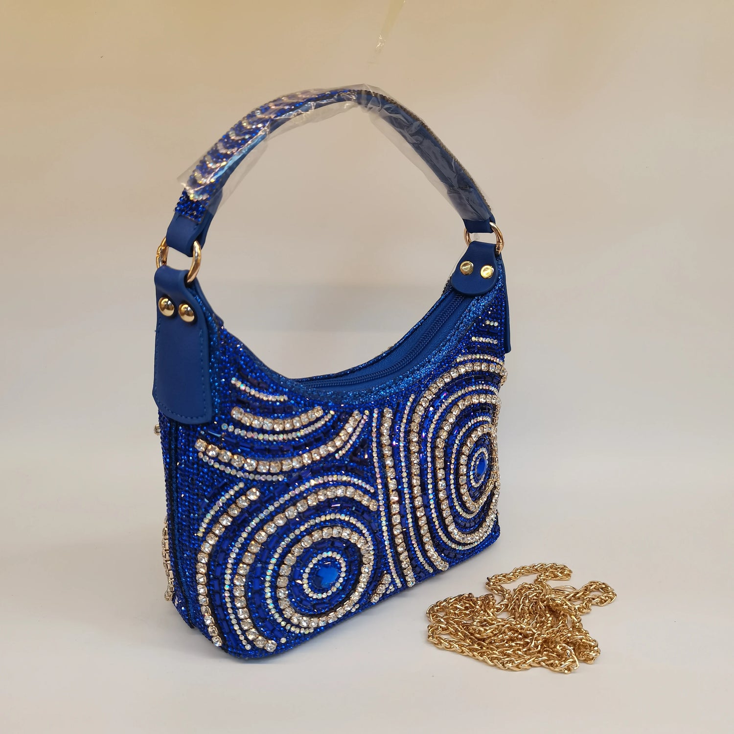 Hot Popular Women Rhinestone Evening Bag New Fashion Handbag Clutch Embellished Long Chain Bag Casual Bag F5-405-1