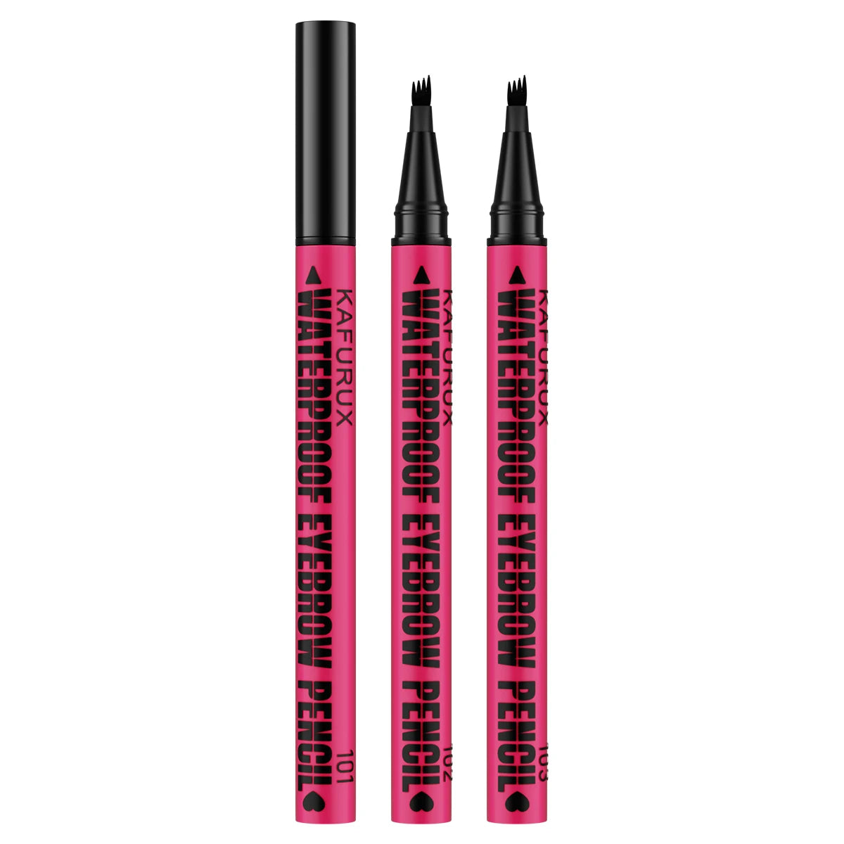 3-color Waterproof eyebrow pen, microblading eyebrow pencil with 4 split head, natural looking brows eye makeup cosmetics gifts
