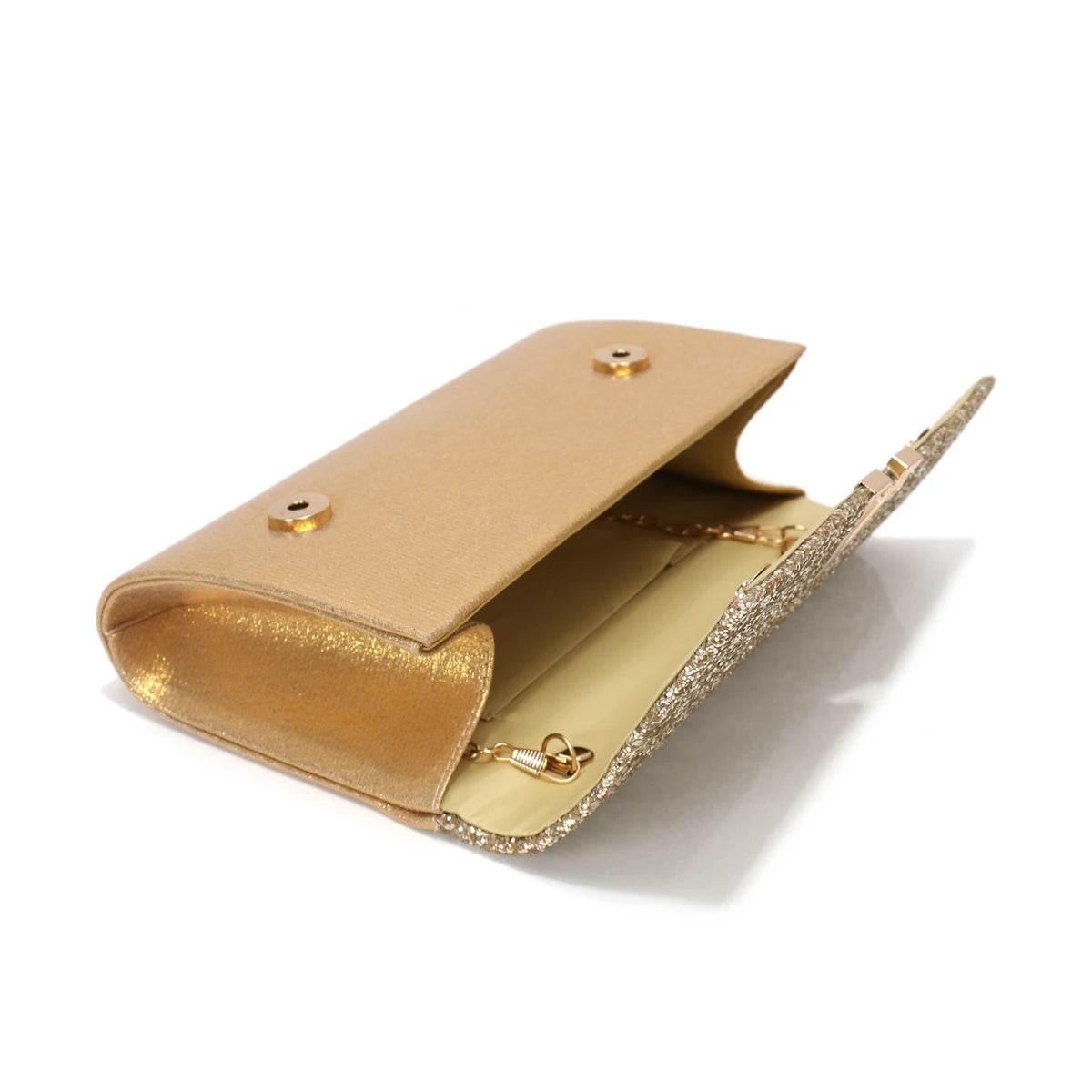 V Design Metal Chain Glamorous Design Evening Bags Envelope Shaped Sequins Handbags For Prom Dinner Wedding Banquet Purse