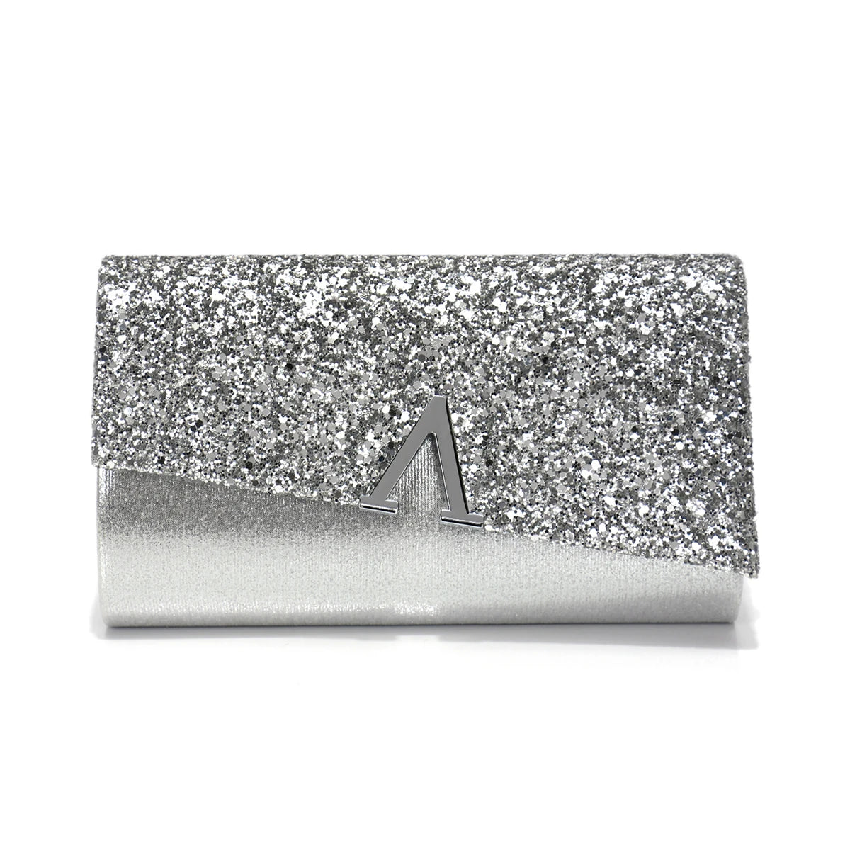 V Design Metal Chain Glamorous Design Evening Bags Envelope Shaped Sequins Handbags For Prom Dinner Wedding Banquet Purse