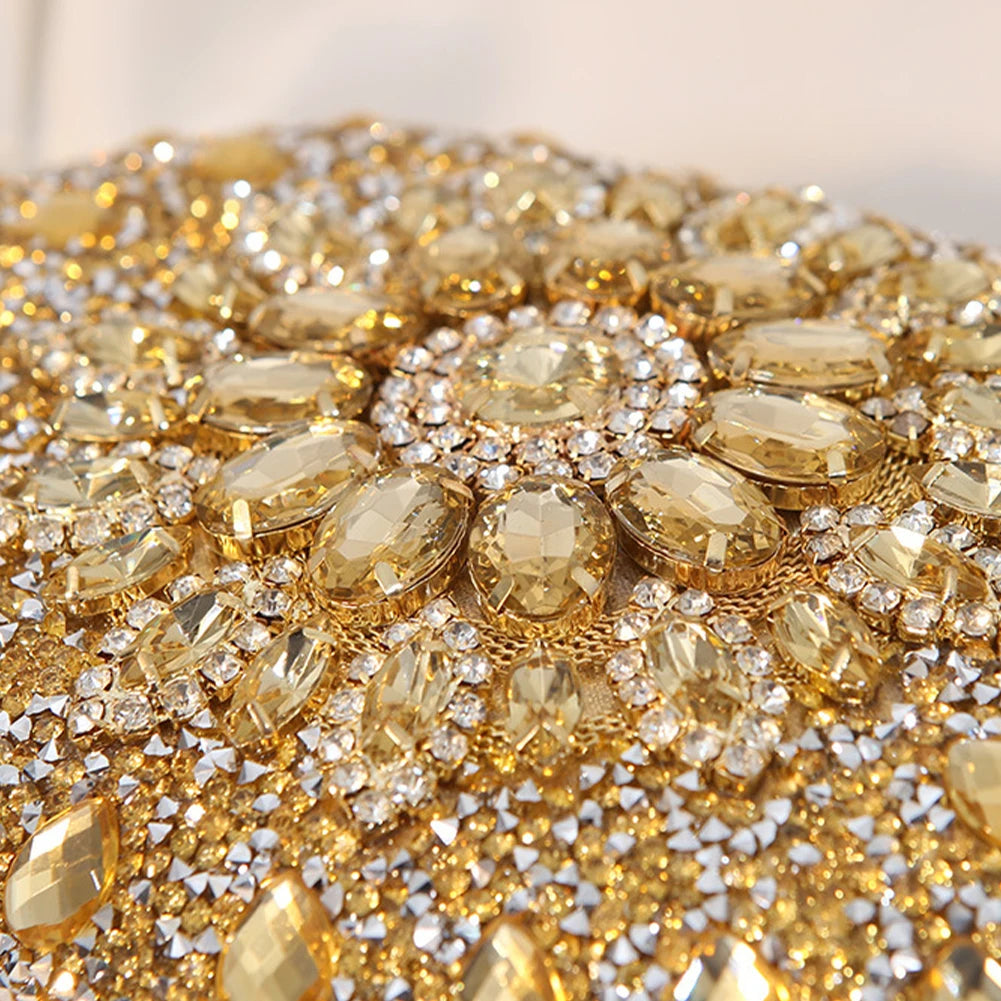 2023 Diamond Women Luxury Clutch Evening Bag Wedding Crystal Ladies Cell Phone Pocket Purse Female Sparkly Wallet for Party Gift