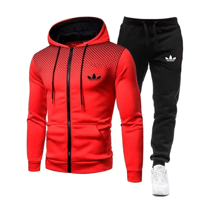 Korea Men Jacket Tracksuit Casual Sports Suit Men&