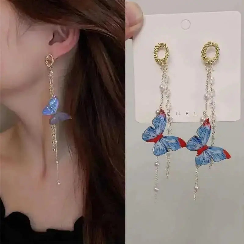 925 Silver Needle Korean Fashion Pearl Tassel Earrings For Women Jewelry 2025 Trending New Luxury Women&