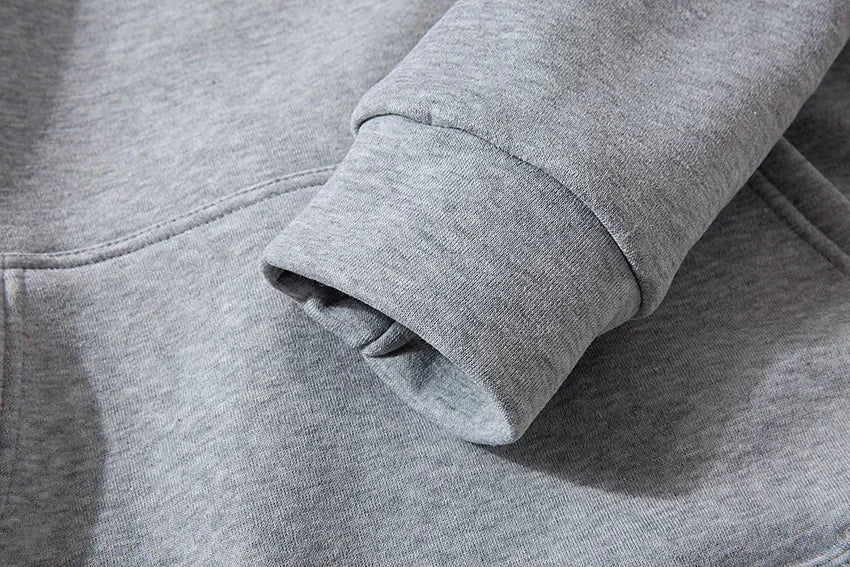 New hooded sports hoodie + 2 sets of sweatpants, fashion printed autumn and winter men&