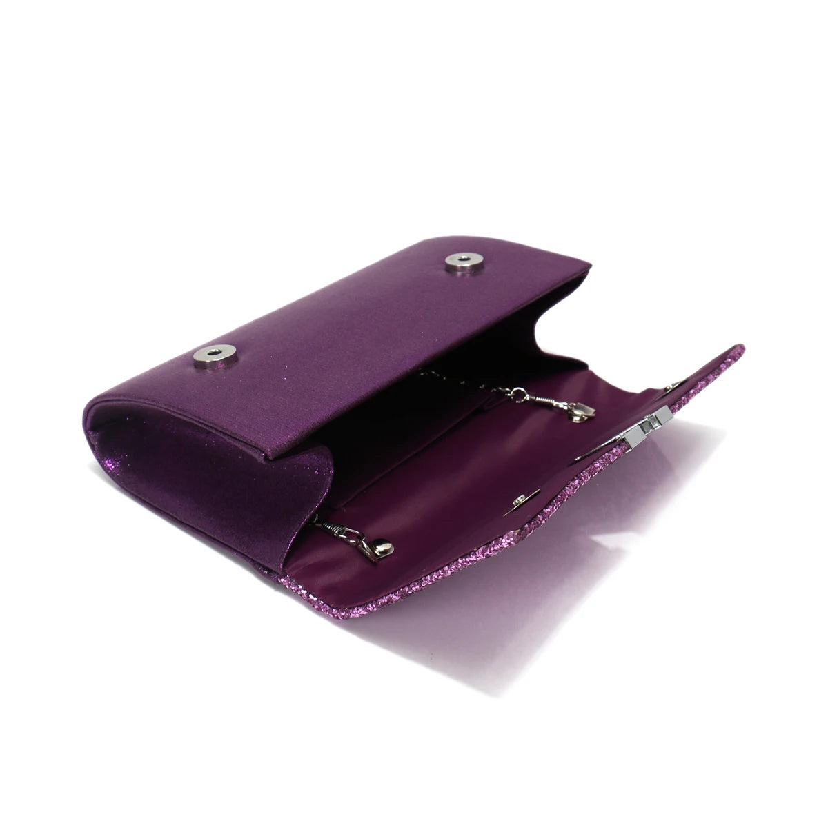 V Design Metal Chain Glamorous Design Evening Bags Envelope Shaped Sequins Handbags For Prom Dinner Wedding Banquet Purse