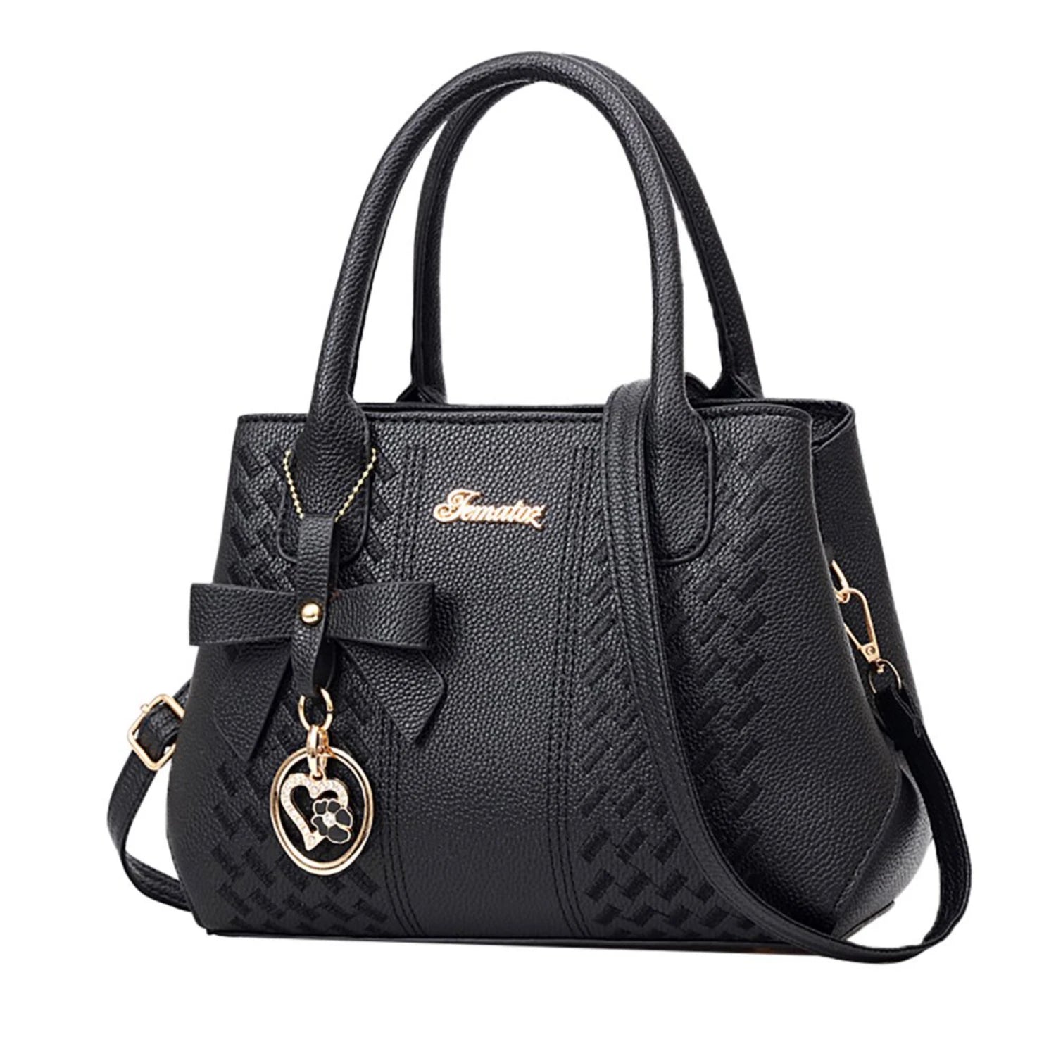 Large Capacity Leather Messenger Handbag Fashion Women&
