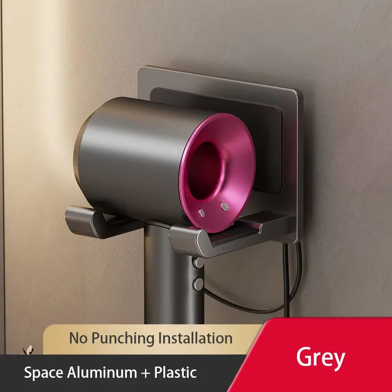 Without Punching Bathroom Hair Dryer Hanger Hairdryer Storage Rack Suction Cup Storage Rack Toilet Multi-function Storage Shelf