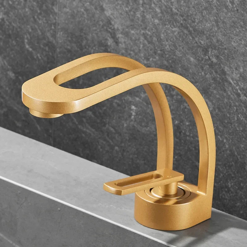Bathroom Mixer Tap Black Grey White Gold Wash basin Faucet Single Handle Hot and Cold Lavotory Faucet