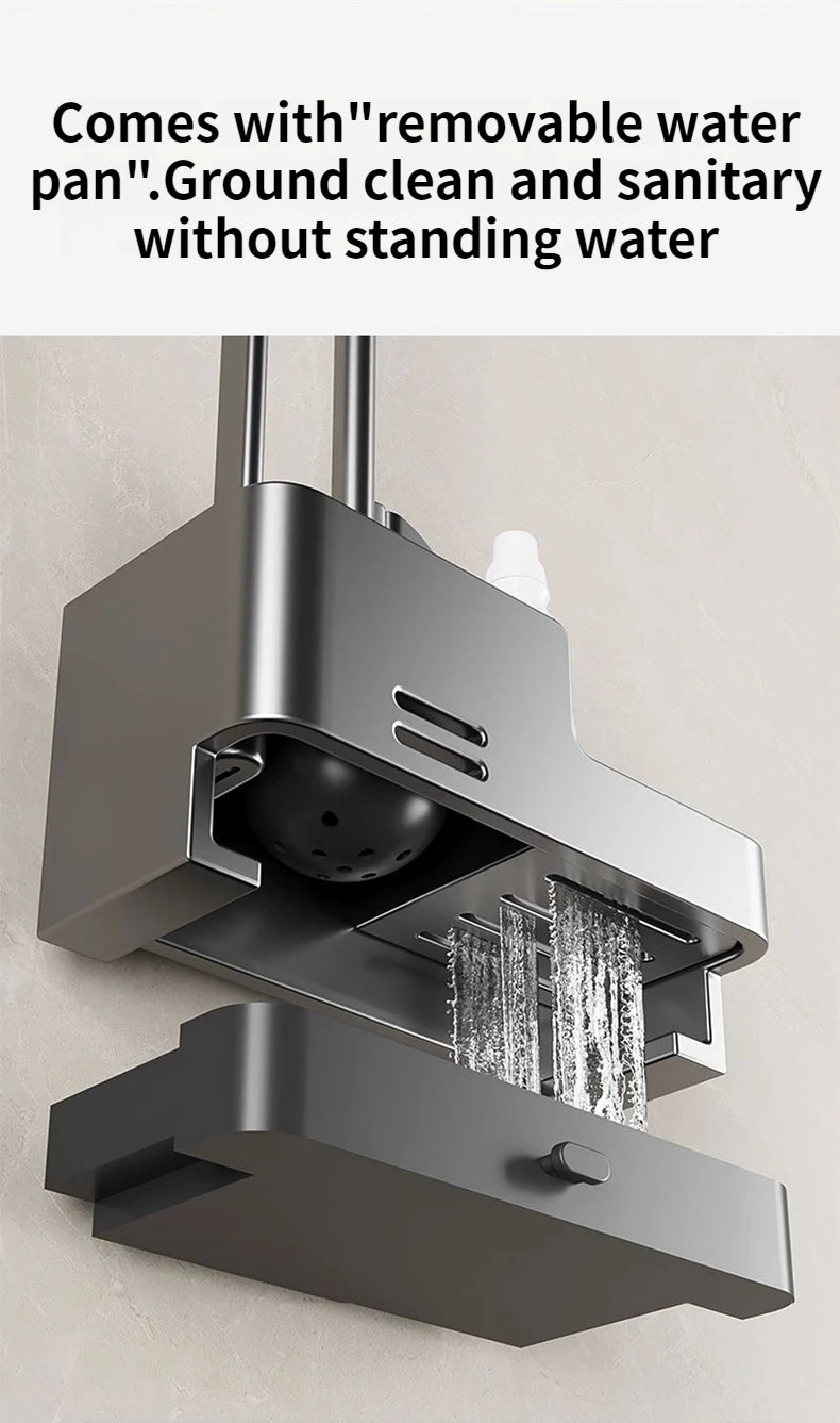 Wall-Mounted Bathroom Storage Rack With Suction Cup Toilet Brush No Drilling Required - New Toilet Brush For Spotless Cleaning