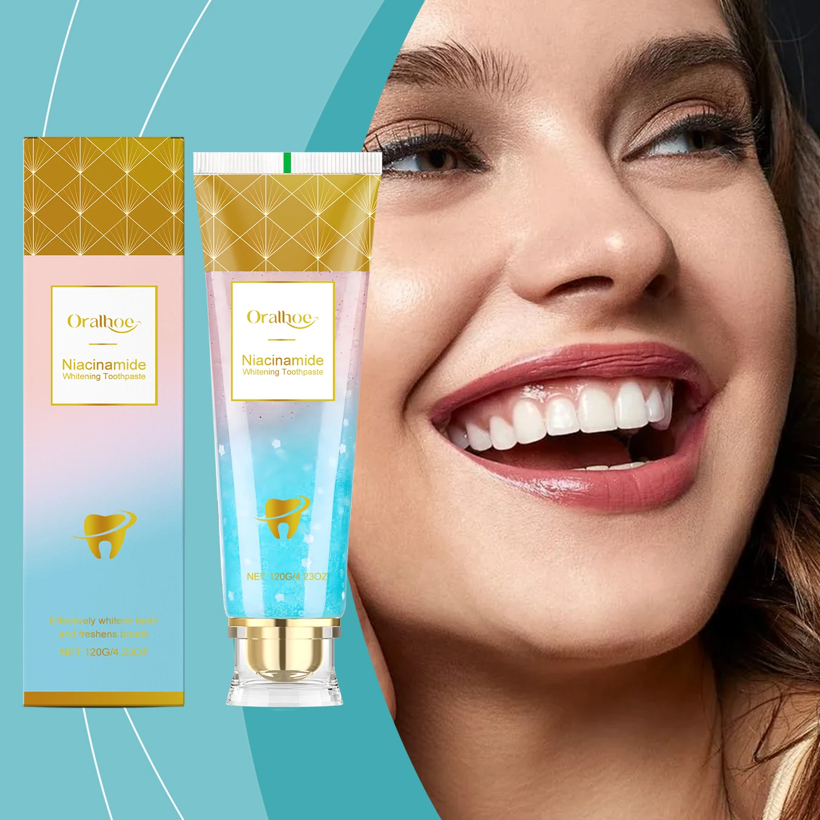 Niacinamide Toothpaste for Whitening, Plaque Removal, and Fresh Breath