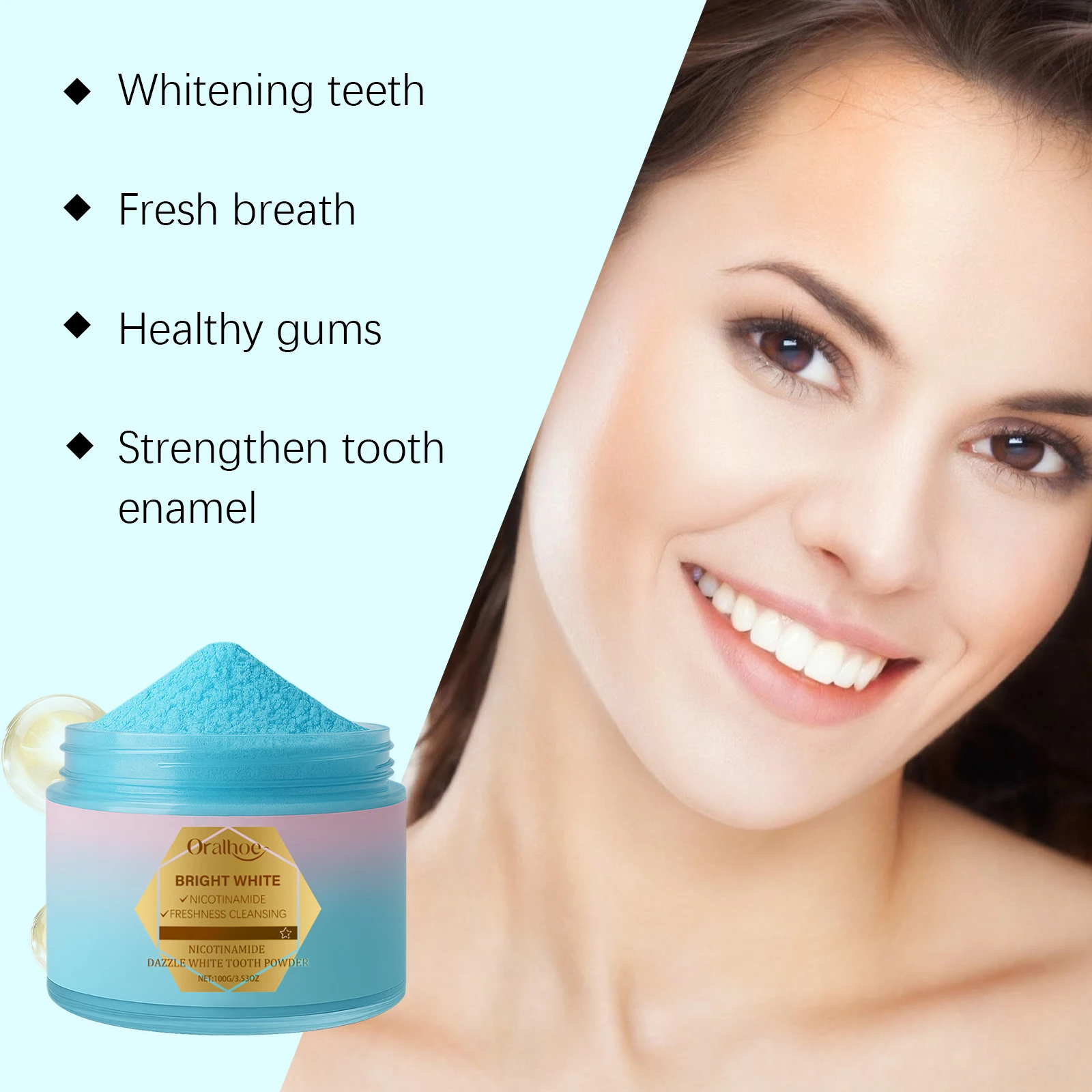Niacinamide Toothpaste for Whitening, Plaque Removal, and Fresh Breath