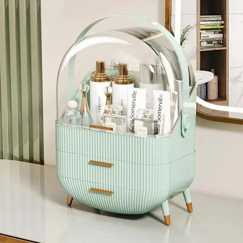 Large Capacity Makeup Organizer and Cosmetic Storage Box for Dressing Table