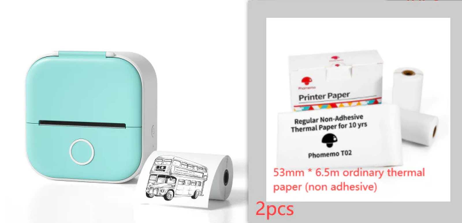 Portable Bluetooth Thermal Label and Photo Printer for Home and Education