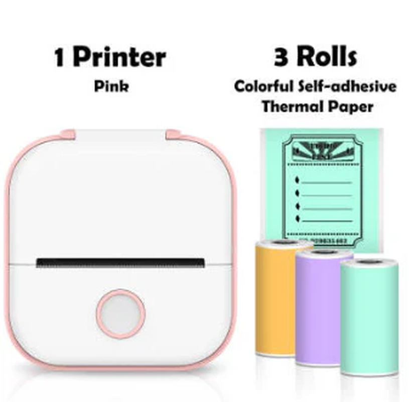 Portable Bluetooth Thermal Label and Photo Printer for Home and Education