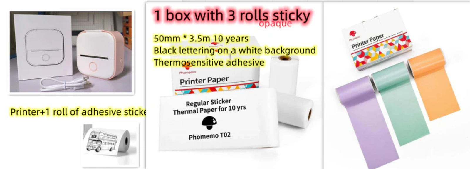 Portable Bluetooth Thermal Label and Photo Printer for Home and Education
