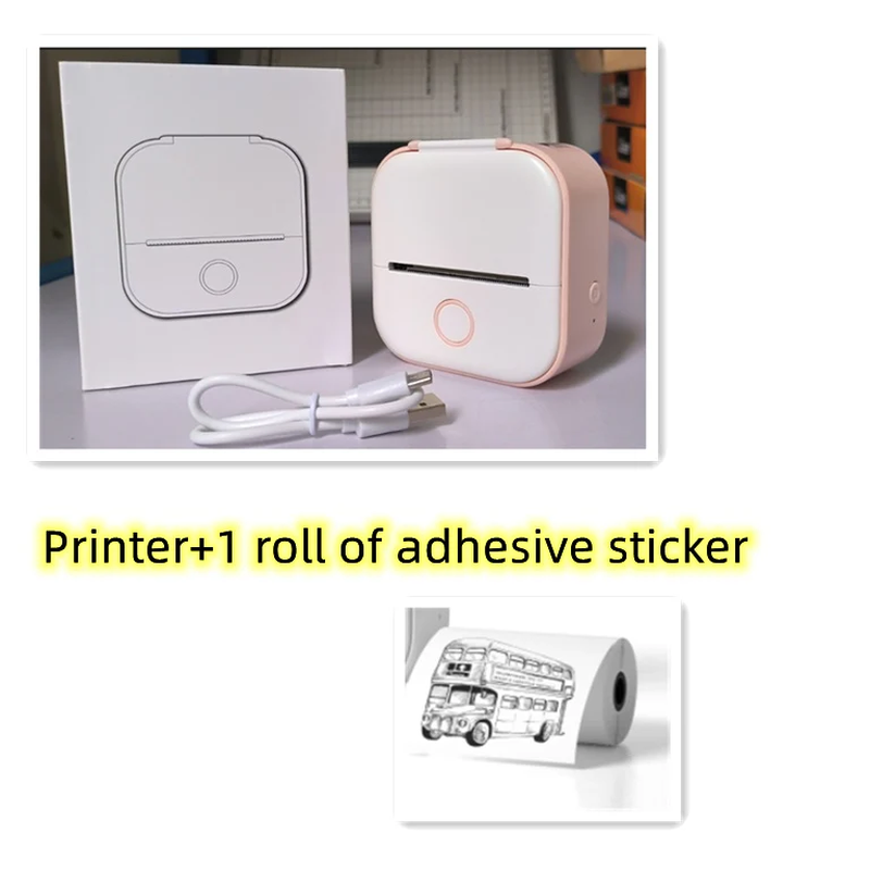 Portable Bluetooth Thermal Label and Photo Printer for Home and Education