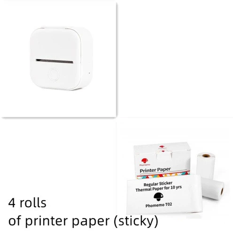 Portable Bluetooth Thermal Label and Photo Printer for Home and Education