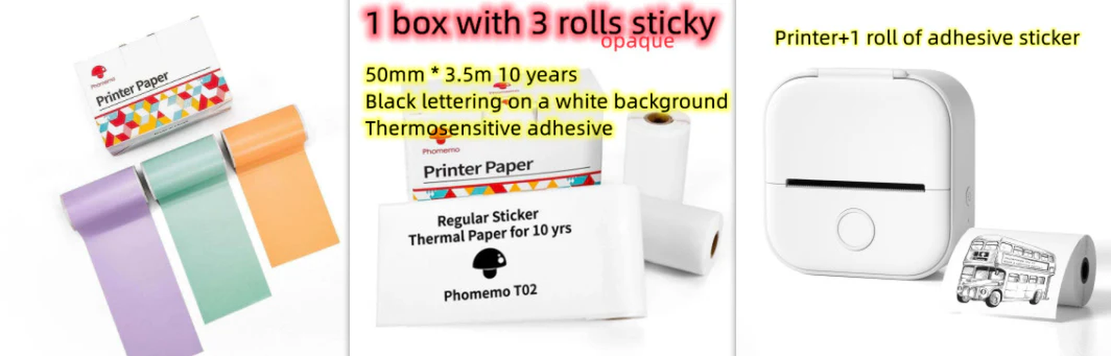 Portable Bluetooth Thermal Label and Photo Printer for Home and Education