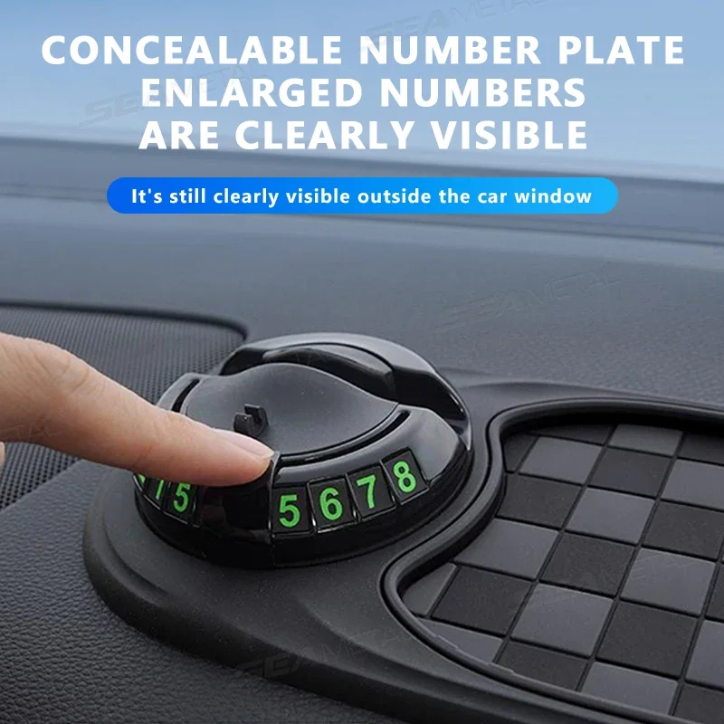 2-in-1 Anti-Slip Dashboard Mat with 360° Phone Holder for Cars