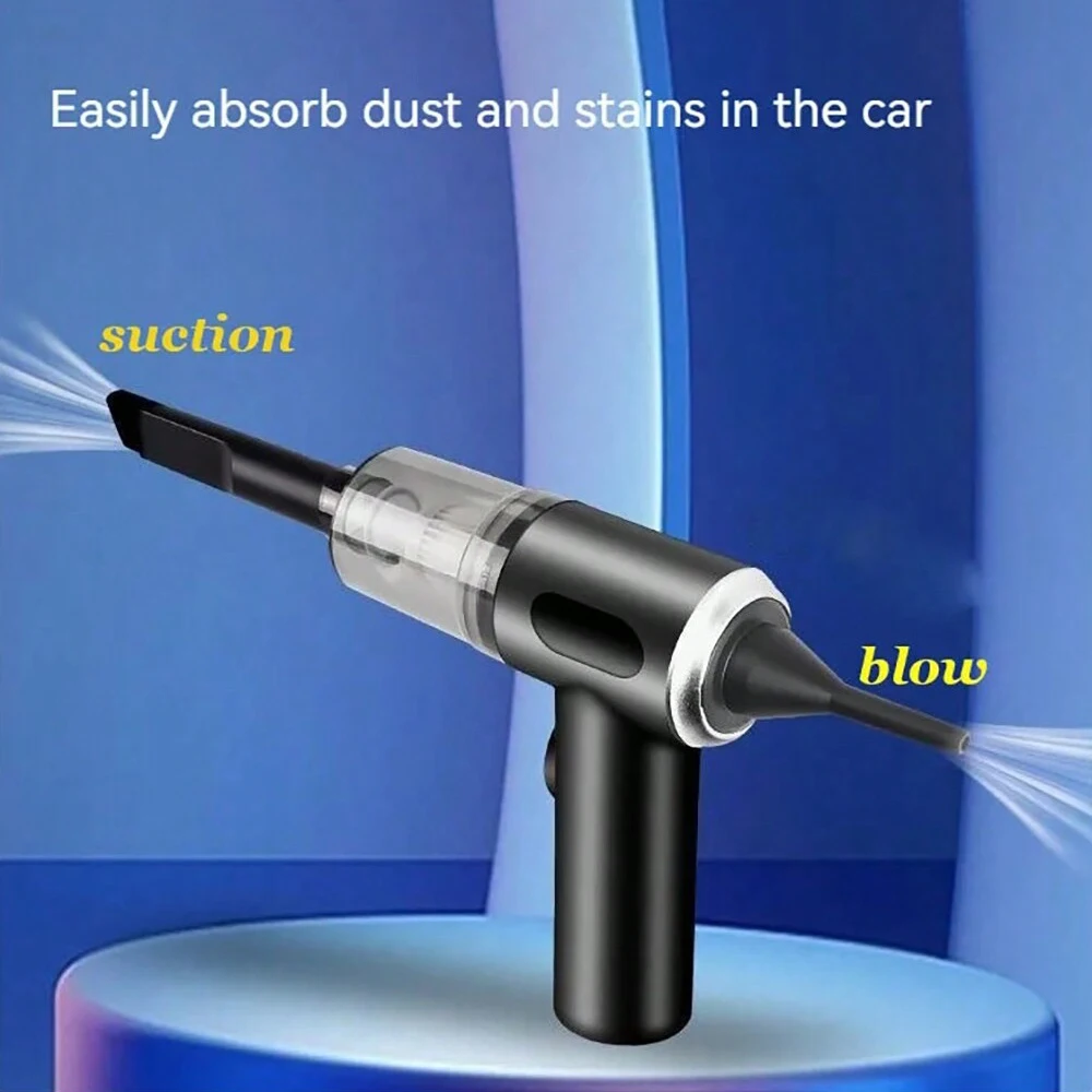USB Rechargeable 3-in-1 Vacuum Cleaner for Home and Car with Suction and Blowing