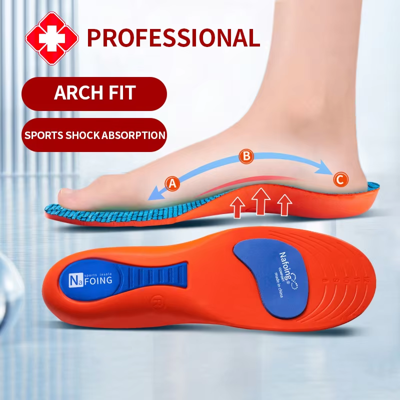 Orthopedic Sport Insoles for Men and Women - Breathable Shock Absorption Pads