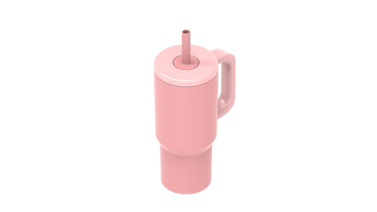 20 Oz Double Wall Stainless Steel Tumbler with Straw Lid, Pink