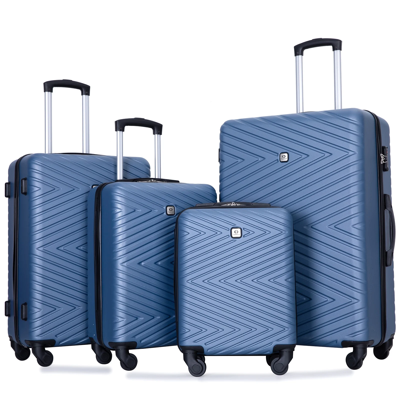 4 Piece Hardshell Luggage Set Hardside Lightweight Suitcase with TSA Lock Spinne