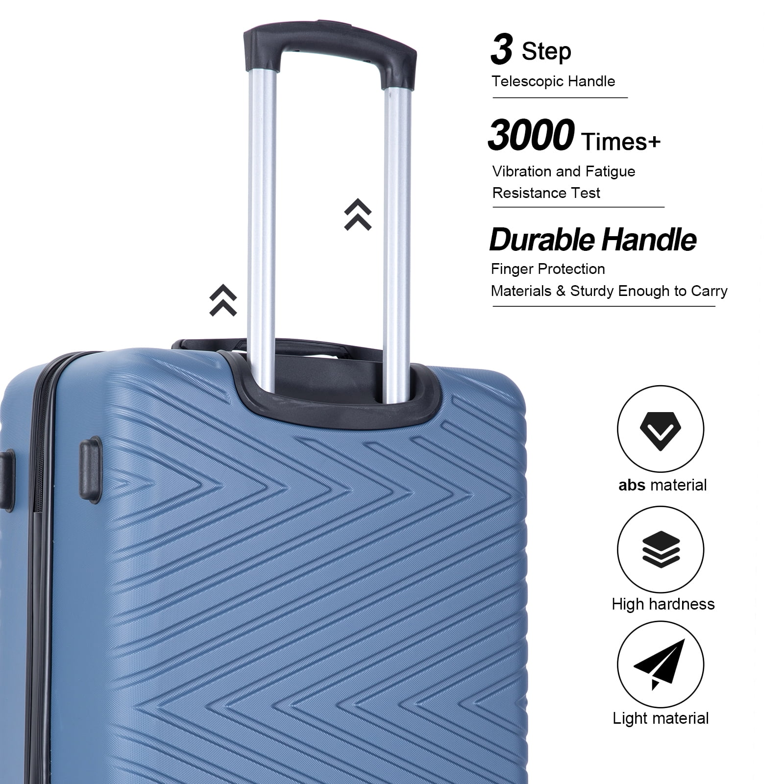 4 Piece Hardshell Luggage Set Hardside Lightweight Suitcase with TSA Lock Spinne