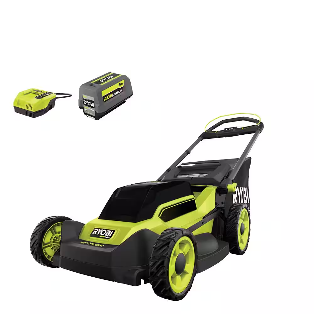 40V HP Brushless 20 In. Cordless Battery Walk behind Push Lawn Mower with 6.0 Ah