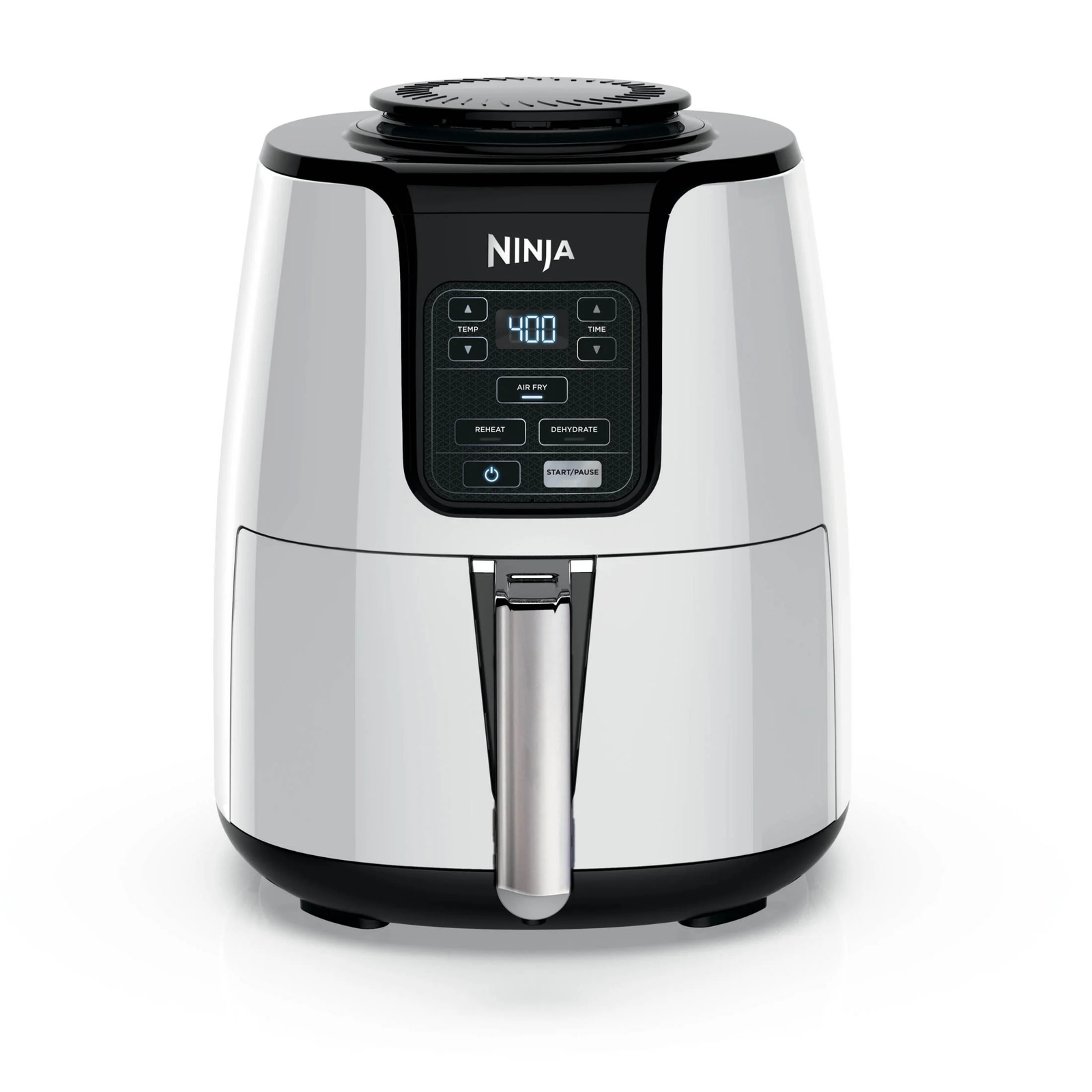 4Qt Air Fryer, Nonstick Basket with Crisper Plate, 1550 Watts, White