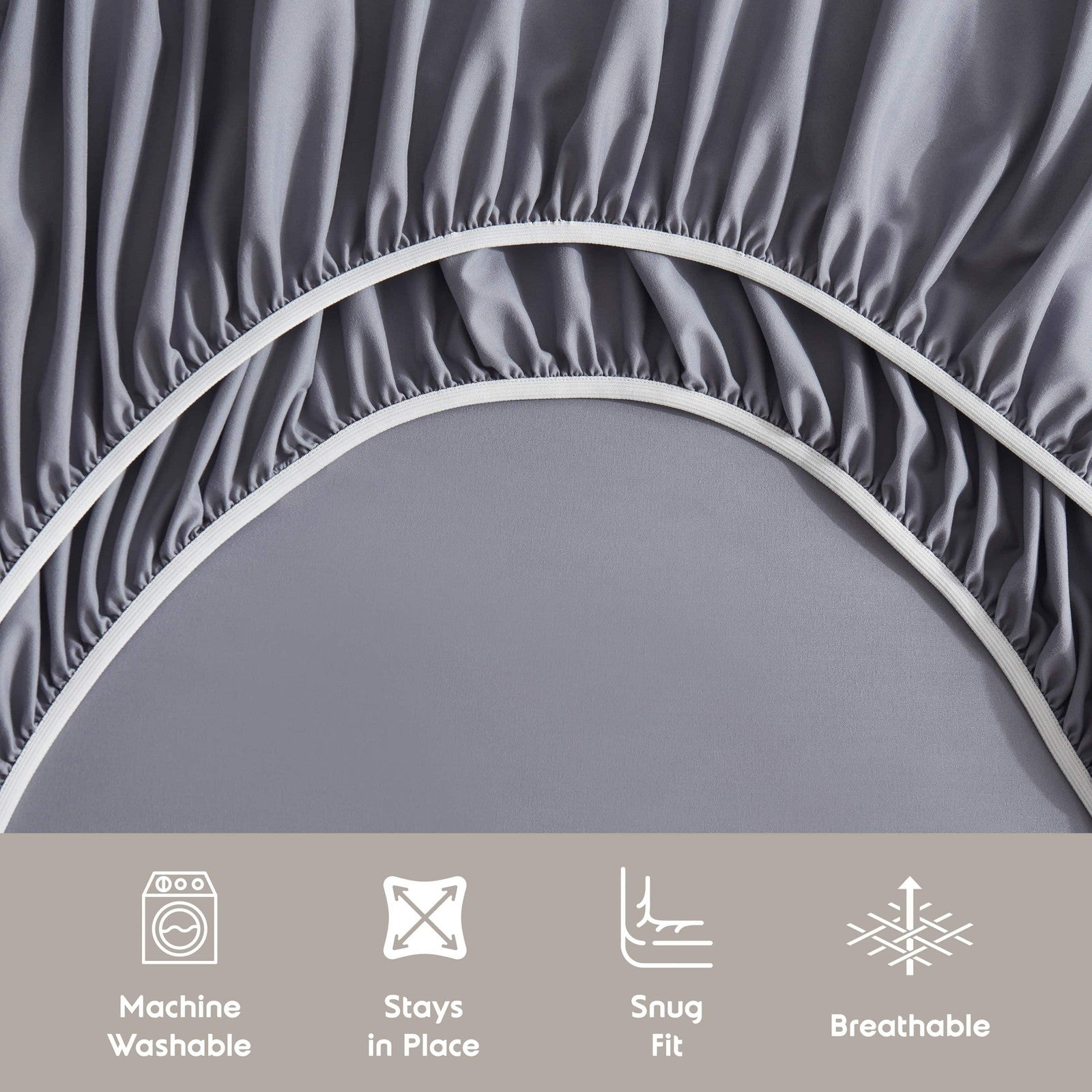 Bed Sheet Sets, 1800 Series Deep Pocket Bedding, Luxury Soft Microfiber, Gray Tw