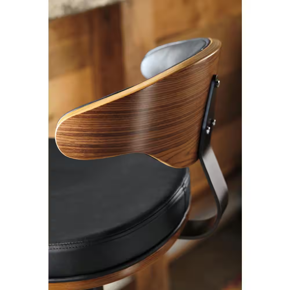 Bellatier Brown/Black Wood Barstool