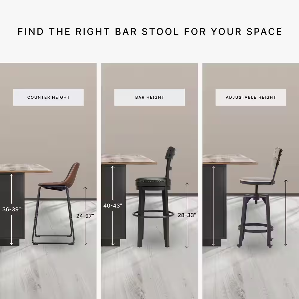 Caitbrook 24 In. Gray Low Back Wood Bar Stool Upholstered Stool with Polyester S