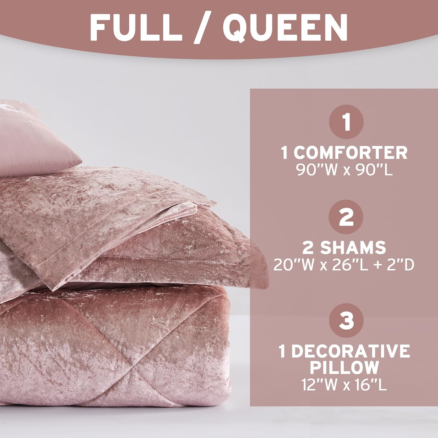 Felicia Luxe Comforter Velvet Lush Double Sided Diamond Quilting, Modern All Sea