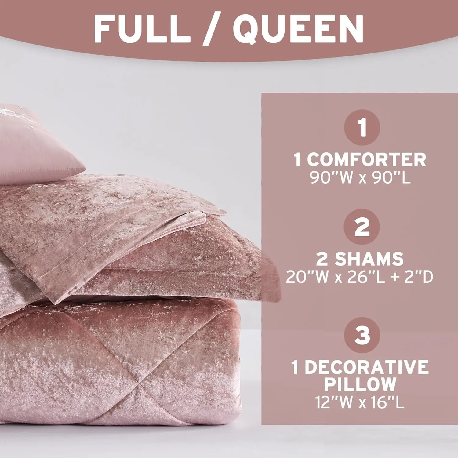 Felicia Luxe Comforter Velvet Lush Double Sided Diamond Quilting, Modern All Sea