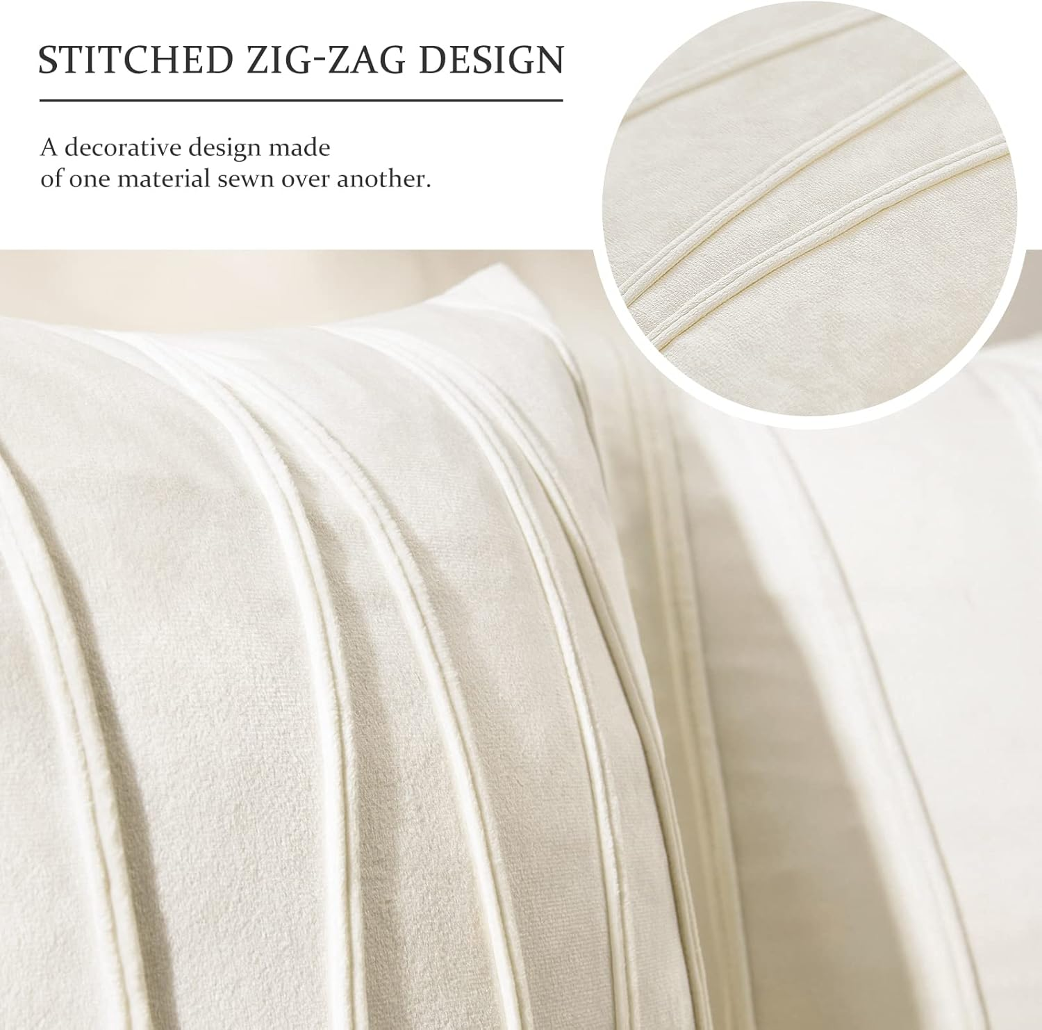 l Cream White Decorative Throw Pillow Covers 18 X 18,Soft Couch Living Room Sofa