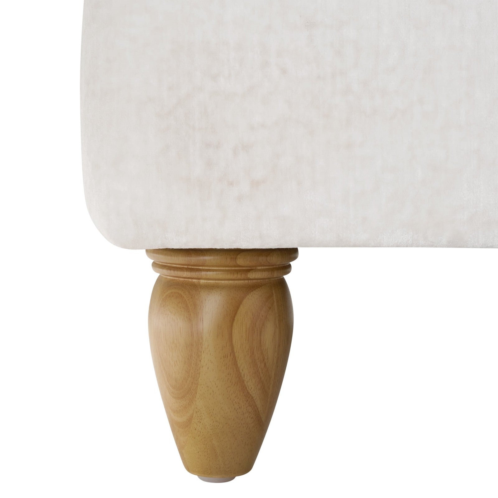 Laurel Tufted Sofa, Cream Velvet, 79.53 In