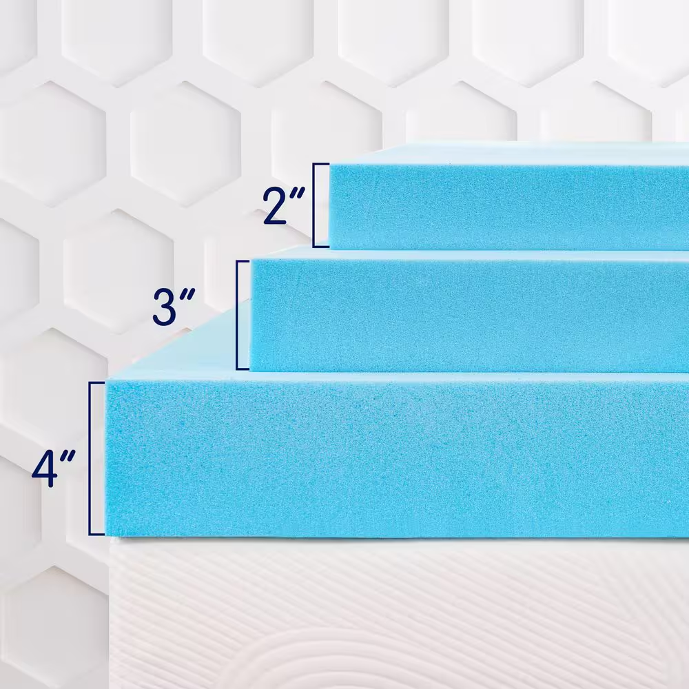 Medium 3 In. Queen Gel-Infused Memory Foam Mattress Topper, Certipur-Us Certifie