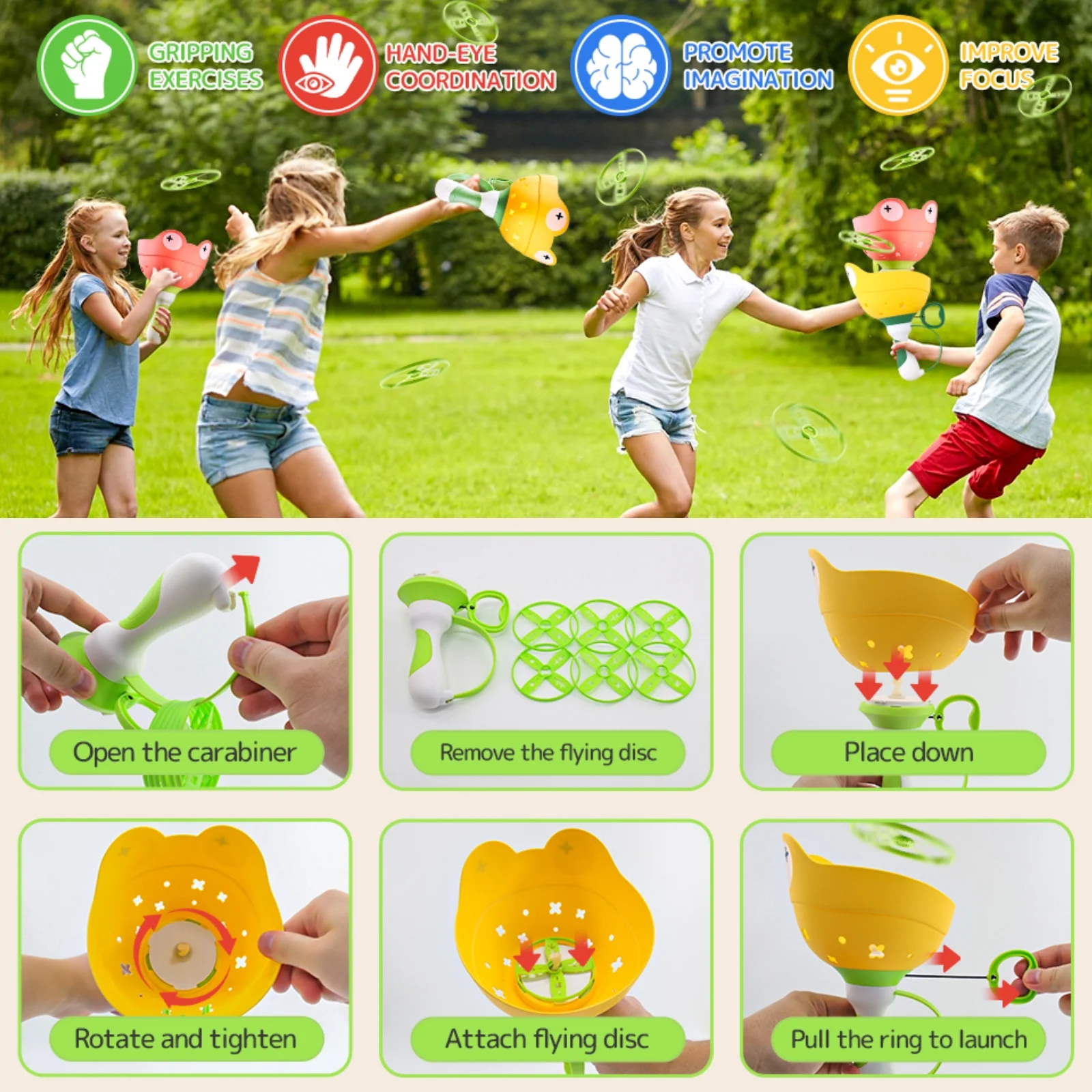 Outside Toys for Kids Ages 4-8, Manual Capture Catching Game - Toddler Chasing T