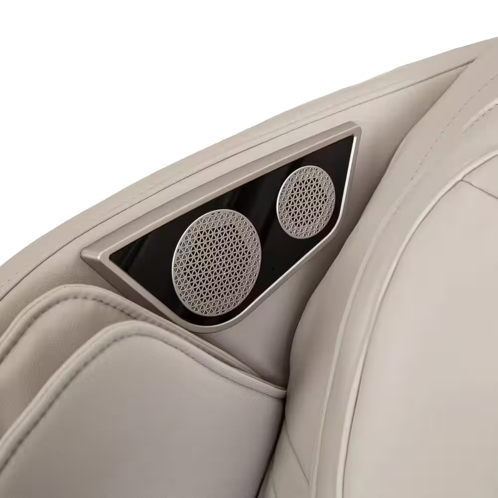 Pro 8500 MAX Series Taupe Faux Leather Reclining 4D Massage Chair with Zero Grav