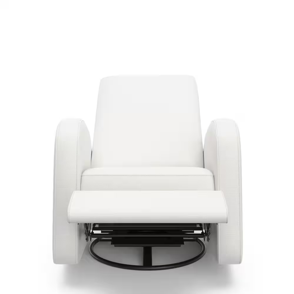 Santa Monica Ivory Basketweave Power Recliner