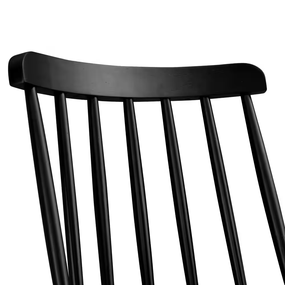 Windsor 24 In. Black Swivel Counter Stools Solid Wood Counter Height Bar Stools