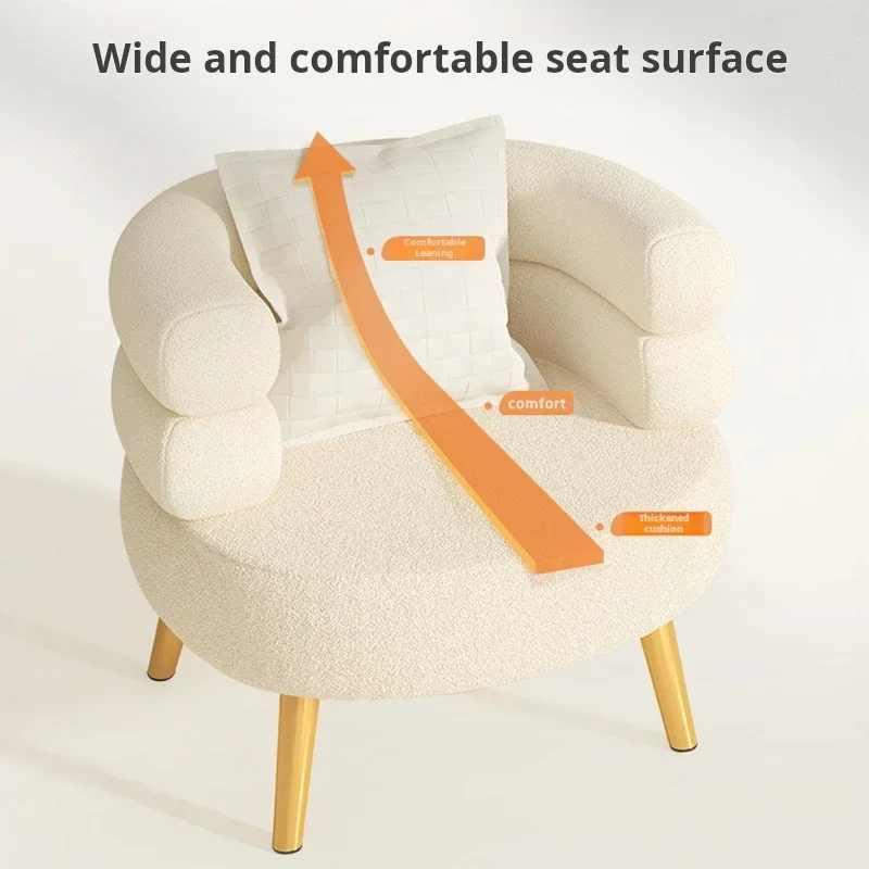 Nordic Style 1-Person Sofa Armchair for Living Room or Makeup Chair