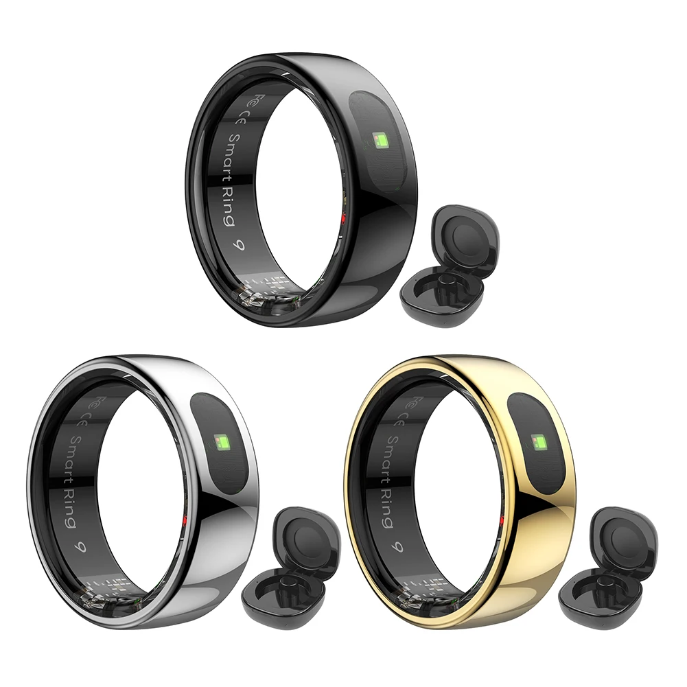 Smart Ring R08 Womens Men Electronic Smartring 5ATM Waterproof Blood Oxygen Pres