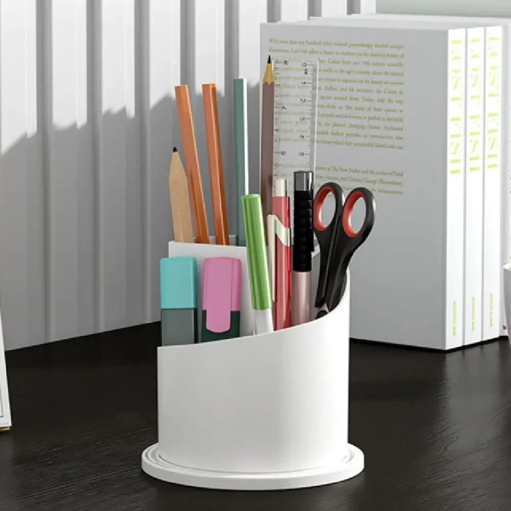 360° Rotating Concealed Toothbrush and Makeup Brush Holder with Sliding Lid